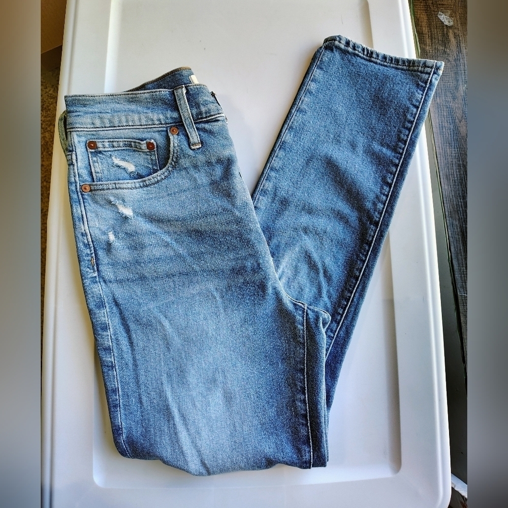 Madewell the perfect vintage high-rise ripped jeans Women's denman wash sz 27. - Picture 4 of 17